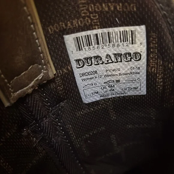 Durango Brown and Khaki Western Boots - Picture 4 of 6